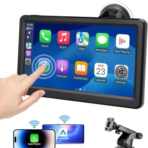 7” Wireless Apple CarPlay & Android Auto – Portable Car Stereo