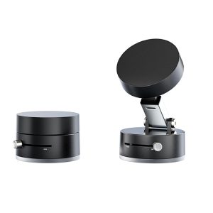 Vacuum Magnetic Suction Phone Holder – Foldable & Retractable Double-Sided Magnetic Mount for All Phones | Strong Grip for Kitchen, Bathroom, Desk & Smooth Surfaces