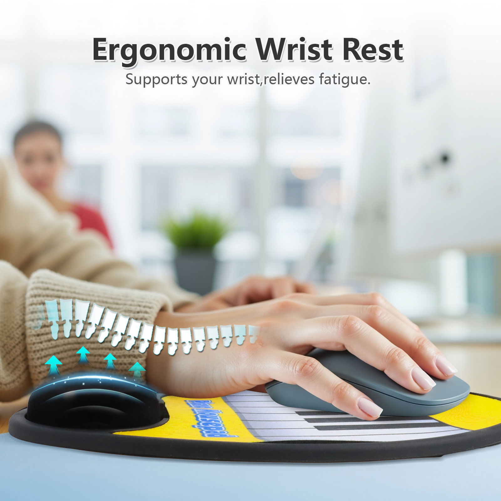 Interactive Piano Keyboard Mouse Pad – Wrist Support, Sound Keys, Battery Powered, Fun Music Gift