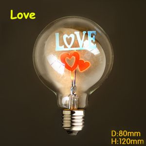 Valentine's day decoration non-lighting bulb