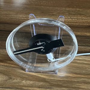 3d Holographic Fan 12cm Christmas Ball Decorative Desktop Decoration Stereo Small Night Lamp WF Music Playback USB