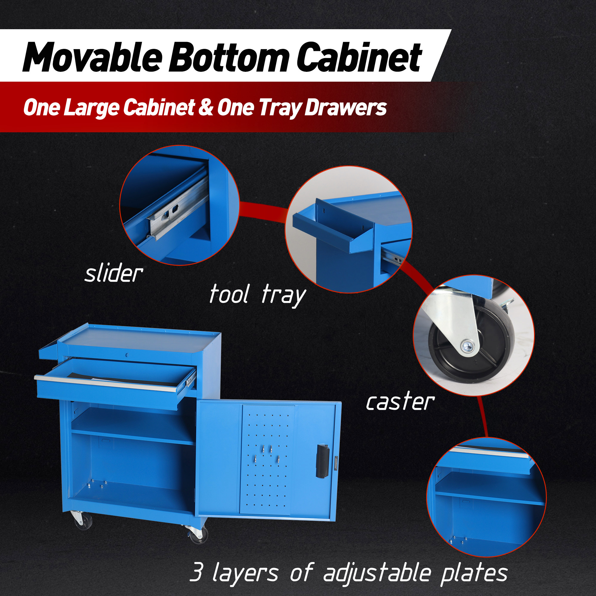 TOOL STORAGE CABINET FOR HOME & GARAGE USE