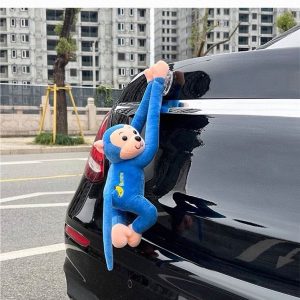 Tailwind Monkey Decro For Car, Hanging Monkey Stuffed Animal Car Tail Exterior Decoration, Adorable Wind-Braving Plush Monkeys, Interesting Car Companion