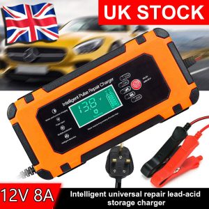 8A Smart Car Battery Fast Charger 12V Charger Automatic Pulse Repair AGM-GEL UK