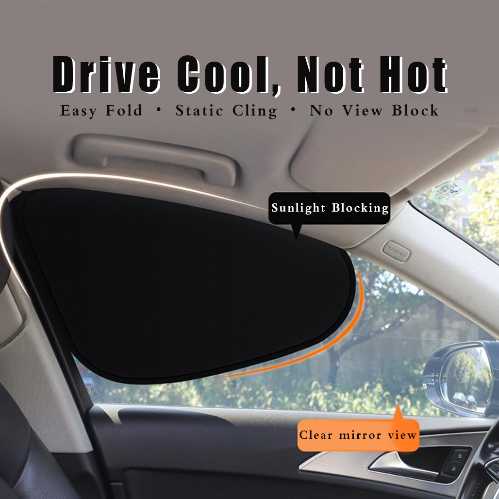 4PCS Magnetic Car Window Sunshade -Instant Sun Protection,Foldable, Static Cling, Does Not Block Mirrors, UV Protection For Summer For All Vehicles