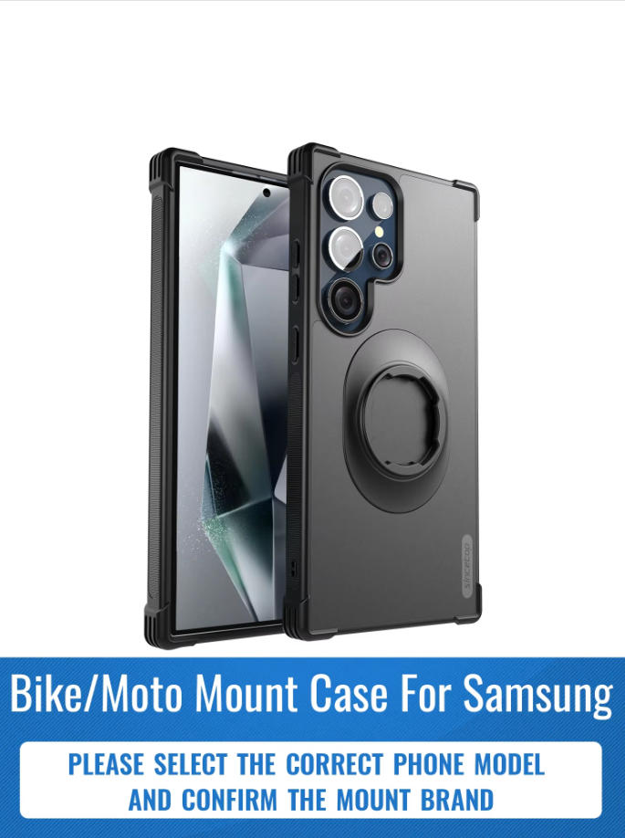Samsung Galaxy Shockproof Case | Quad Lock Compatible Quick-Release Mount | PC+TPU Riding Cover